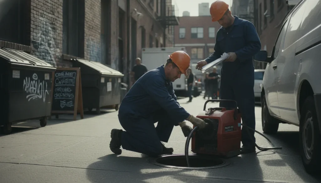 Grand Terrace Plumber coordinating emergency support with scheduled commercial drain cleaning to reduce downtime
